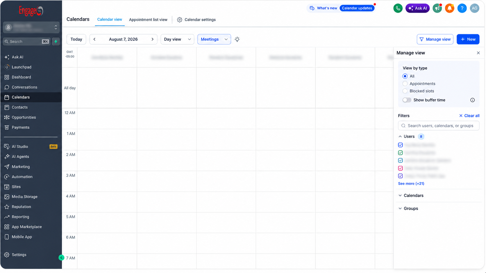Engage366 appointment scheduling calendar